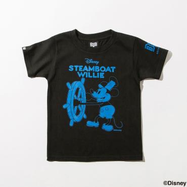 BxH STEAMBOAT WILLIE Kids Tee *ブラック×ブルー*