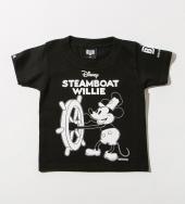 BxH STEAMBOAT WILLIE Kids Tee *ブラック×ホワイト*