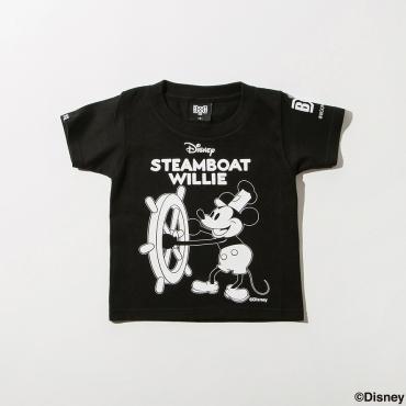 BxH STEAMBOAT WILLIE Kids Tee *ブラック×ホワイト*