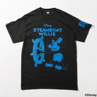 BxH / STEAMBOAT WILLIE Tee *ブラック×ブルー*