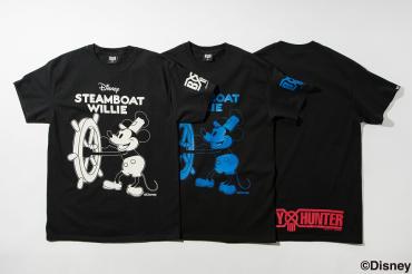 BxH / STEAMBOAT WILLIE Tee *ブラック×ブルー*