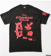 BxH / STEAMBOAT WILLIE Tee *ブラック×レッド*