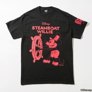 BxH / STEAMBOAT WILLIE Tee *ブラック×レッド*