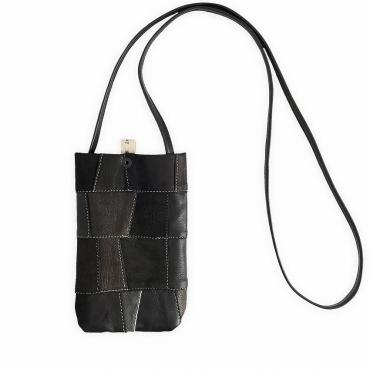Pachwork leather Mini shoulder bag *BLACK*