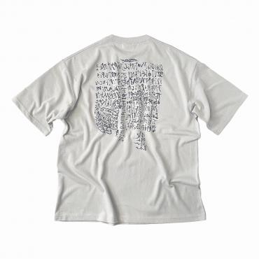 Beethoven & smile Big silhouette tee *Frost gray*