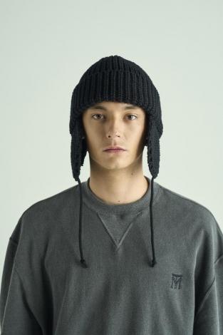 ×CA4LA / EAR FLAP KNIT CAP *ブラック*