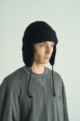 ×CA4LA / EAR FLAP KNIT CAP *ブラック*
