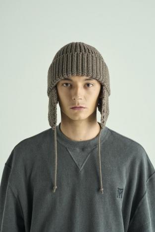 ×CA4LA / EAR FLAP KNIT CAP *ブラウン*