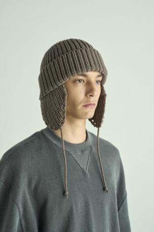 ×CA4LA / EAR FLAP KNIT CAP *ブラウン*