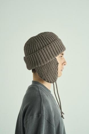 ×CA4LA / EAR FLAP KNIT CAP *ブラウン*
