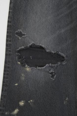 ×HAGUN / TORN PIPE DENIM PANTS *ブラック*