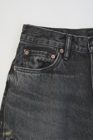 ×HAGUN / TORN PIPE DENIM PANTS *ブラック*