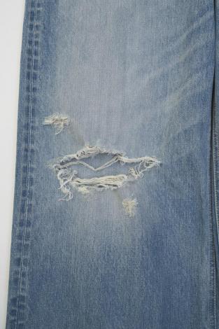 ×HAGUN / TORN PIPE DENIM PANTS *ブルー*