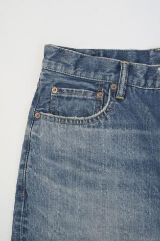 ×HAGUN / WIDE PIPE DENIM PANTS *ブルー*