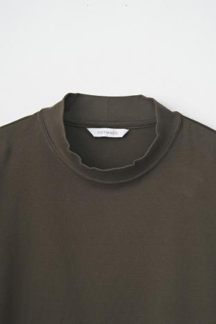 MOCK NECK TEE *ブラウン*