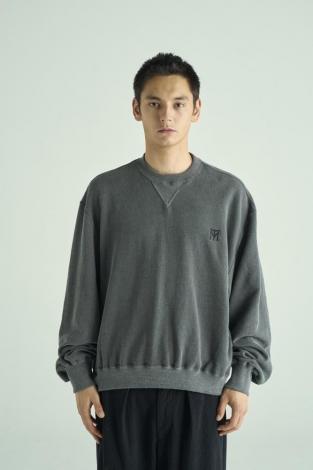 VINTAGE EFFECT SHORT SWEAT *ブラック*