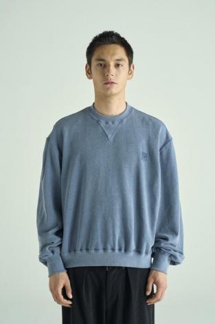 VINTAGE EFFECT SHORT SWEAT *ネイビー*