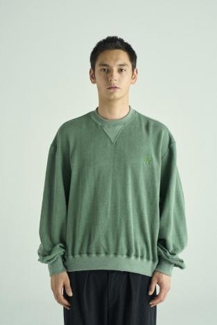 VINTAGE EFFECT SHORT SWEAT *グリーン*