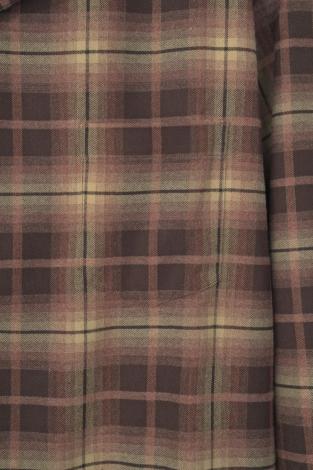 OPEN COLLAR CHECK SHIRT *ブラウン*
