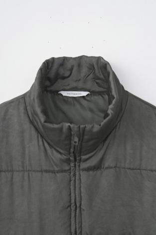 VINTAGE EFFECT PADDED VEST *ブラック*