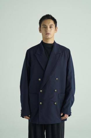 DOUBLE BRESTED JACKET *ネイビー*