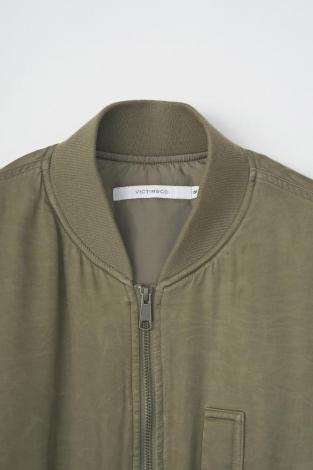 VINTAGE EFFECT MA-1 JACKET *カーキ*