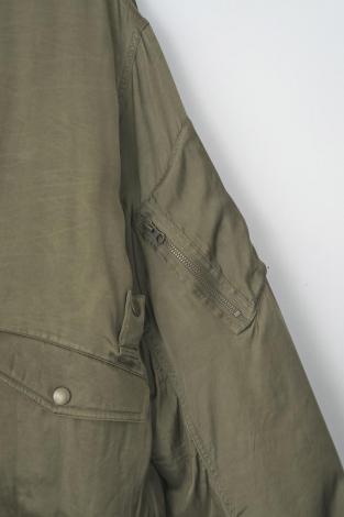 VINTAGE EFFECT MA-1 JACKET *カーキ*