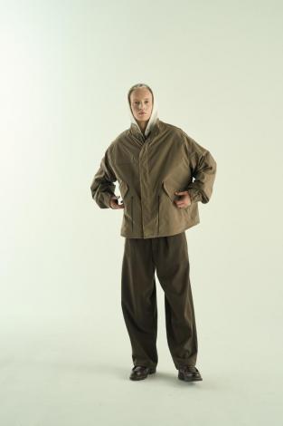 SHORT ZIP PARKA *グレー*