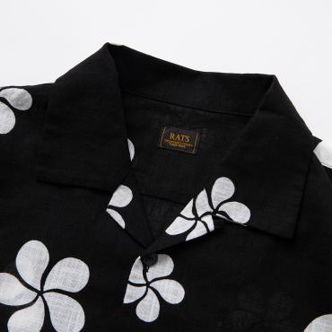 FLOWER ALOHA S/S SHIRT *ブラック*