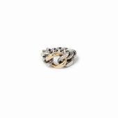 BIKER CHAIN RING SILVER ×18K GOLD COMBI