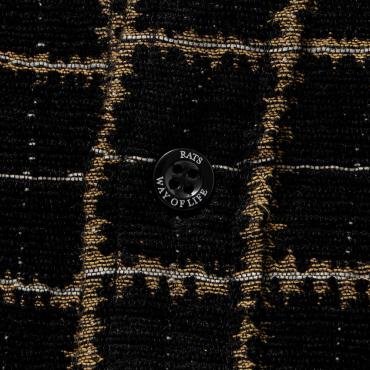 MOLESKIN CHECK SHIRT / BLACK