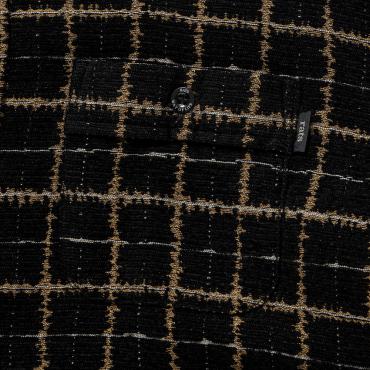 MOLESKIN CHECK SHIRT / BLACK