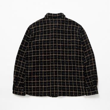 MOLESKIN CHECK SHIRT / BLACK
