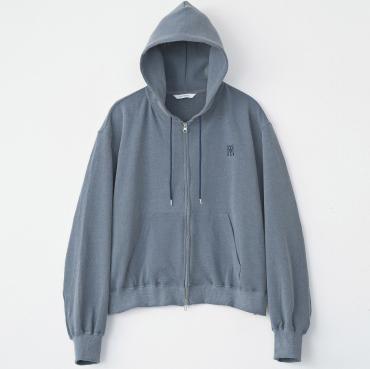 VINTAGE EFFECT SHORT ZIP PARKA *ネイビー*