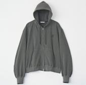 VINTAGE EFFECT SHORT ZIP PARKA *ブラック*