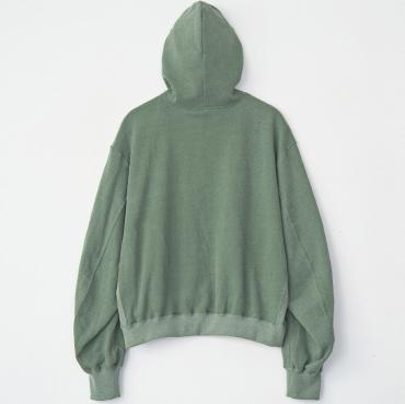 VINTAGE EFFECT SHORT PARKA *グリーン*