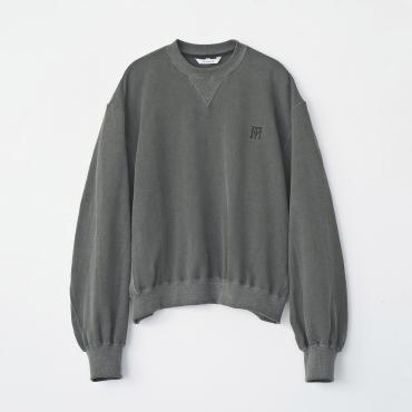 VINTAGE EFFECT SHORT SWEAT *ブラック*