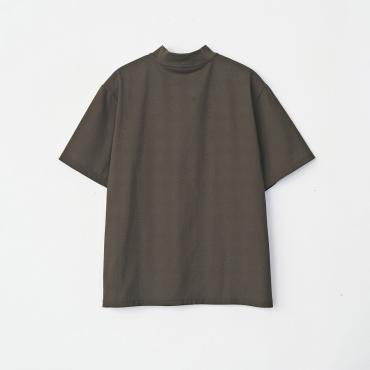 MOCK NECK TEE *ブラウン*