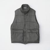 VINTAGE EFFECT PADDED VEST *ブラック*