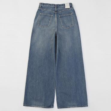 ×HAGUN / WIDE PIPE DENIM PANTS *ブルー*