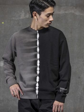 TIE DYE CREW NECK SWEAT *ブラックタイダイ*