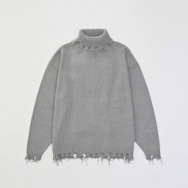 DAMEGE TURTLE KNIT *グレー*