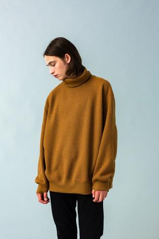 WAFFLE TURTLE KNIT *ブラウン*