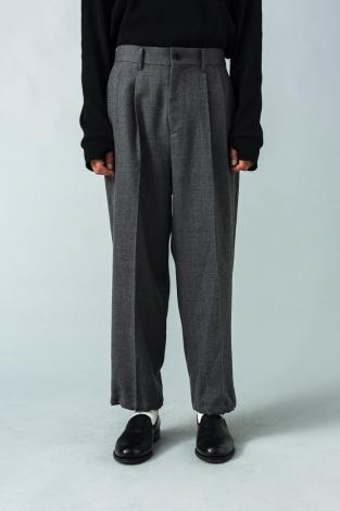 WIDE WOOL PANTS *グレー*