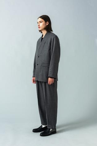 WIDE WOOL PANTS *グレー*