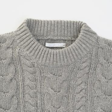 BIG CABLE KNIT *グレージュ*