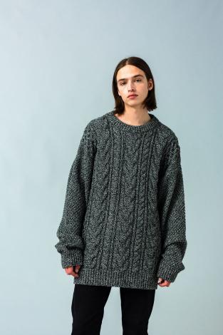 BIG CABLE KNIT *ミックス*