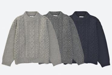 BIG CABLE KNIT *ネイビー*