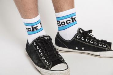 BxH SOCKS *ホワイト×ブルー*