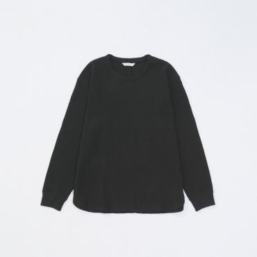 L/S WAFFLE TEE *ブラック*